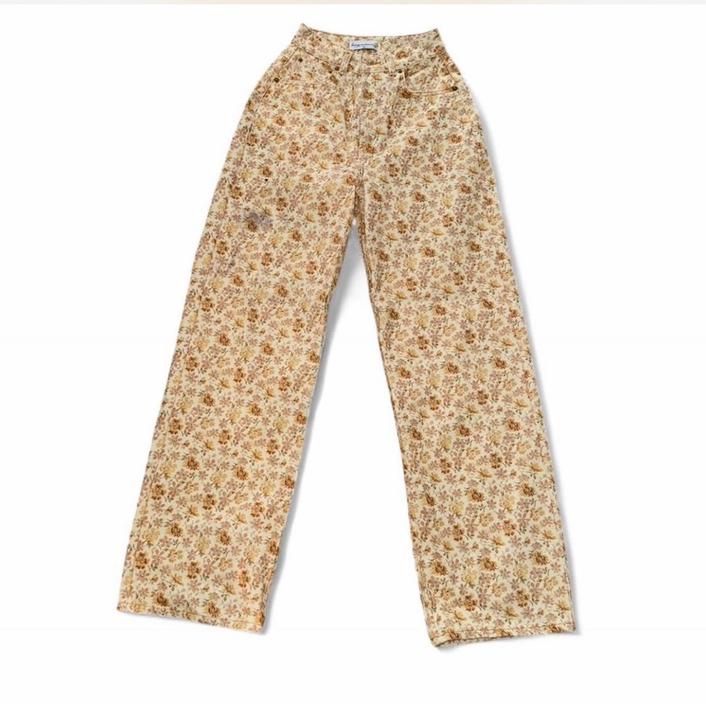 Heavy Manners Yellow Floral Baggy Jeans